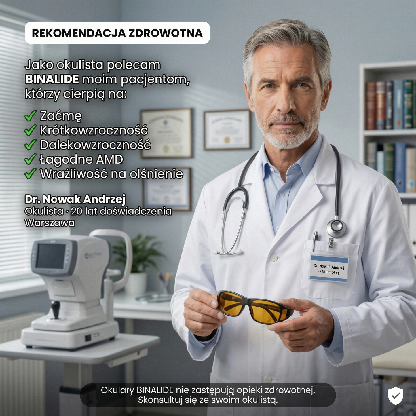Binalide™ - Pozbądź się agresywnych reflektorów